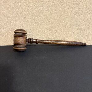 Wooden Gavel Mallet Hammer Used by Judge or Presiding Officer 10" Long